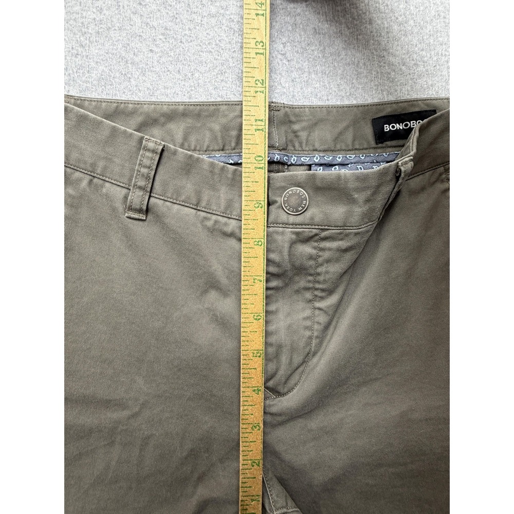 Bonobos Pants Mens 30x32 Green Slim Fit Stretch Chino Straight Casual Everyday - Picture 4 of 10